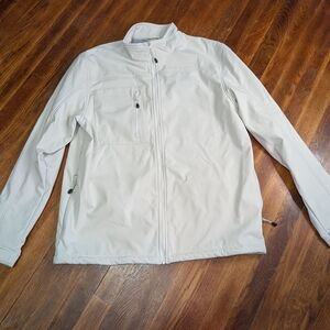 Clique Men's Softshell Jacket Size Large Ivory Full Zip